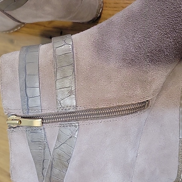 Franco Sarto 9.5 tan leather wedge booties - Picture 5 of 8